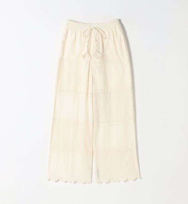 SHIPS any「bon_meur:〈洗濯機可能〉ロゴ エンブロイダリー パッチワーク ワイド パンツ」|その他|