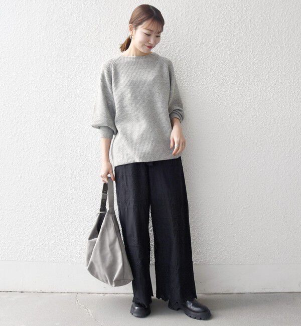 SHIPS any「bon_meur:〈洗濯機可能〉ロゴ エンブロイダリー パッチワーク ワイド パンツ」|その他|