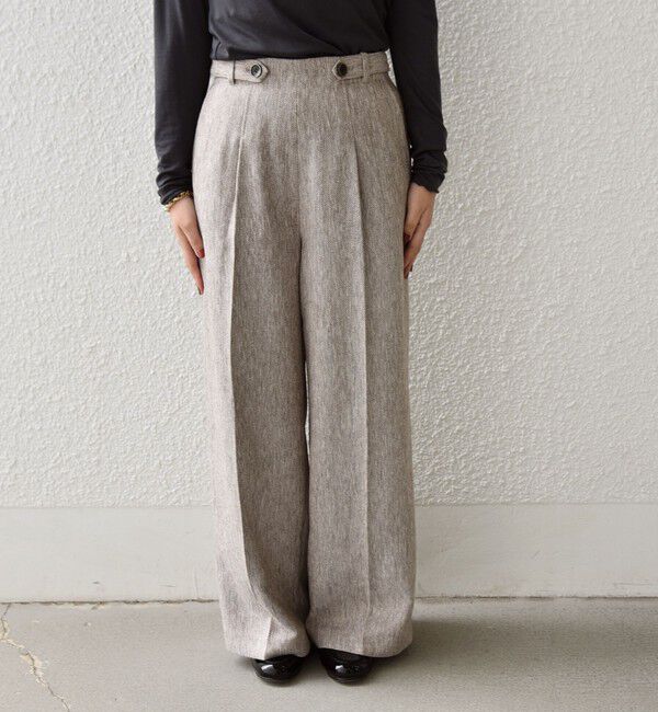 SHIPS Colors 「SHIPS Colors:〈手洗い可能〉カラー ミックス ツイード ボタン ワイドパンツ◇」|その他|