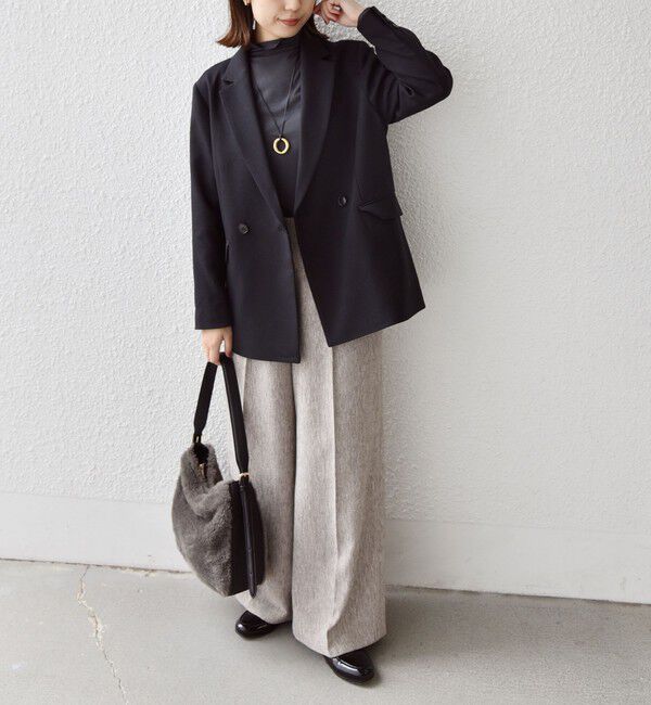 SHIPS Colors 「SHIPS Colors:〈手洗い可能〉カラー ミックス ツイード ボタン ワイドパンツ◇」|その他|