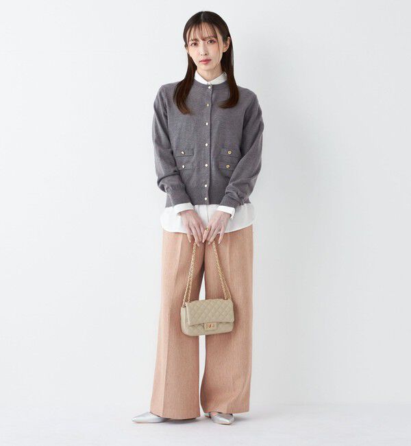 SHIPS Colors 「SHIPS Colors:〈手洗い可能〉カラー ミックス ツイード ボタン ワイドパンツ◇」|その他|