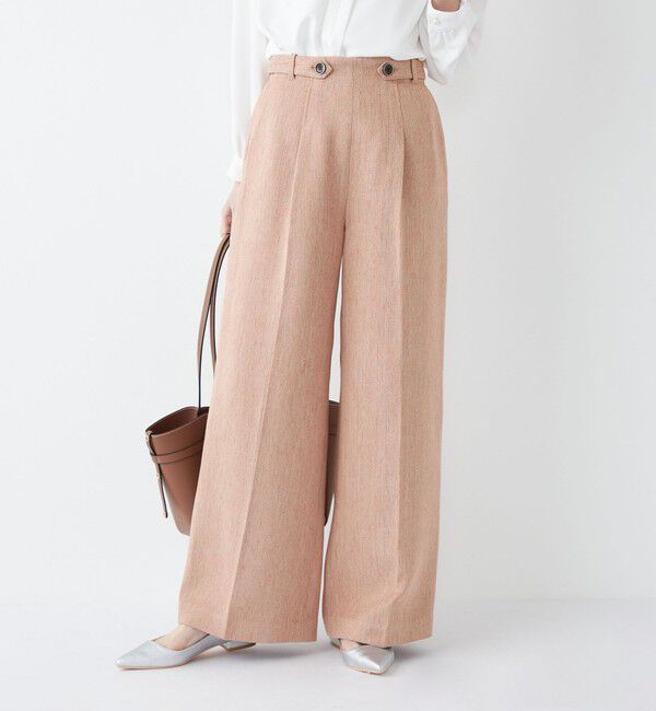 SHIPS Colors 「SHIPS Colors:〈手洗い可能〉カラー ミックス ツイード ボタン ワイドパンツ◇」|その他|