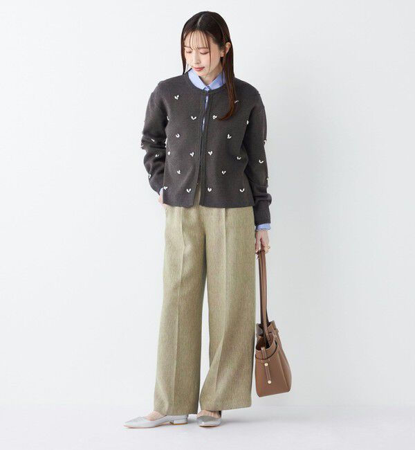 SHIPS Colors 「SHIPS Colors:〈手洗い可能〉カラー ミックス ツイード ボタン ワイドパンツ◇」|その他|