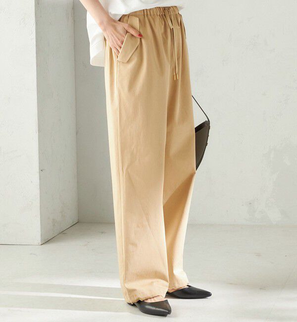 SHIPS for women「〈手洗い可 / 撥水加工〉サイド ポケット 裾 ドロスト パンツ」|その他|