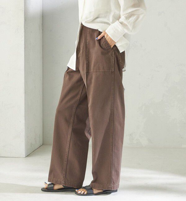 SHIPS for women「《予約》NINE CASE:〈洗濯機可能〉ベイカー パンツ」|その他|ブラウン