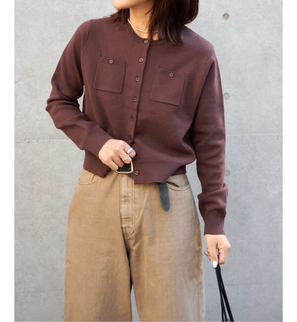 OUTDOOR PRODUCTS Usual Things「コットンスムースポケットコンパクトカーディガン」|カーディガン|