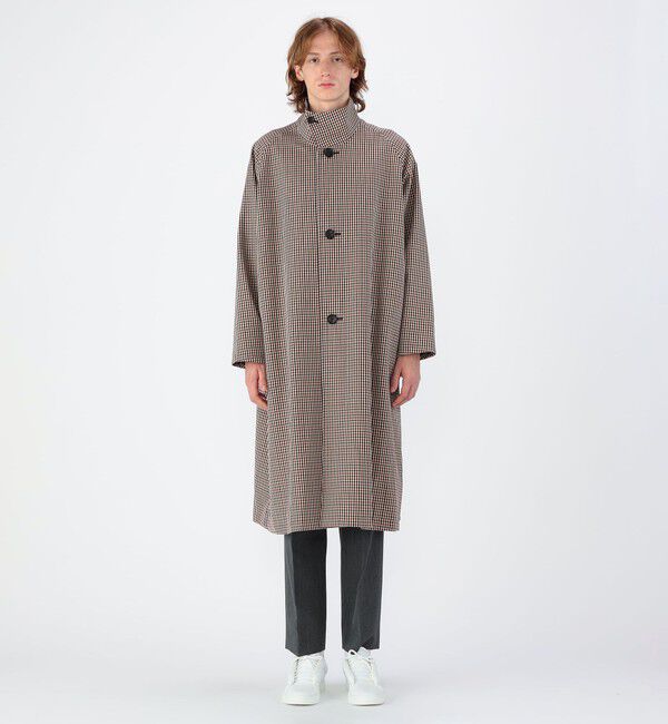 CABaN「ウールギャバジン ガンクラブチェックスタンドカラーコート」|その他|