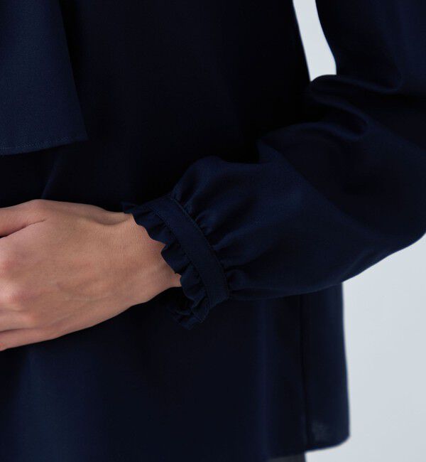 Ballsey「グロスアムンゼン フリルカラーリボンブラウス」|シャツ・ブラウス|