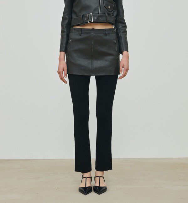 DES PRES「ヴィンテージレザー ローライズミニスカート」|スカート|