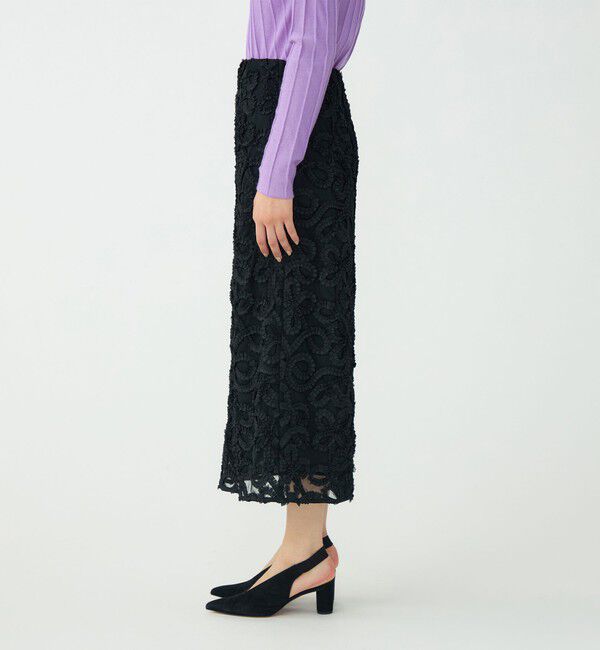 Ballsey「ロゼットチュールエンブロイダリー タイトスカート」|タイト|