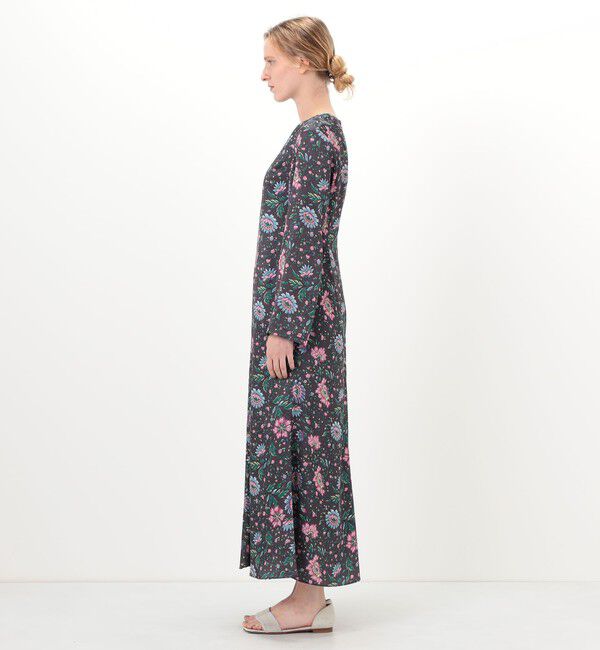 SOULEIADO「ポリエステルサテンプリント ソフトマーメイドワンピース」|ワンピース|