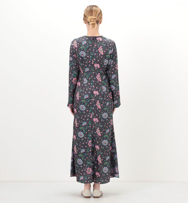 SOULEIADO「ポリエステルサテンプリント ソフトマーメイドワンピース」|ワンピース|