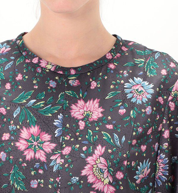 SOULEIADO「ポリエステルサテンプリント ソフトマーメイドワンピース」|ワンピース|