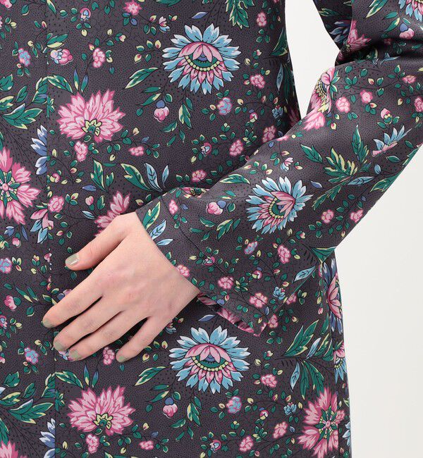 SOULEIADO「ポリエステルサテンプリント ソフトマーメイドワンピース」|ワンピース|