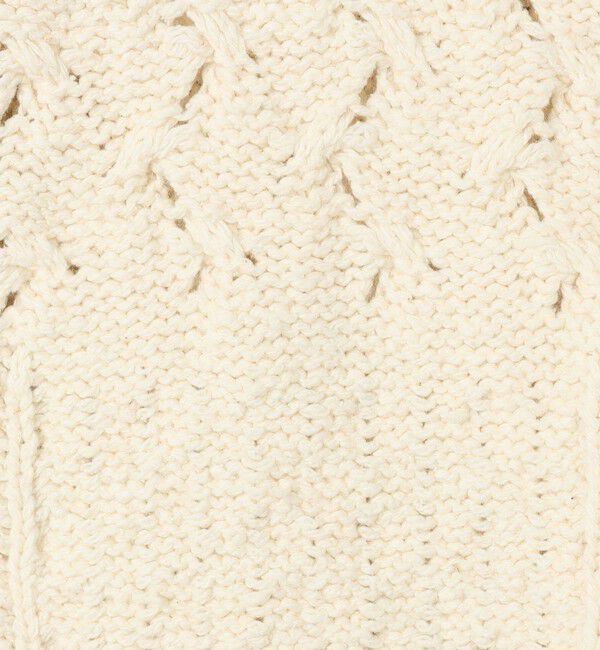 GALERIE VIE「コットンウールアラン オープンカラープルオーバー」|ニット・セーター|