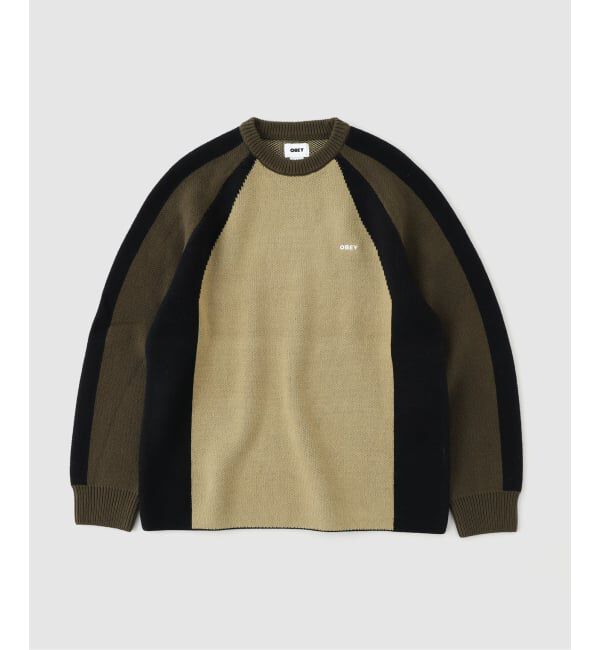JOINT WORKS「OBEY / オベイ RAGLAN CREW NECK SWEATER」|ニット・セーター|グリーン
