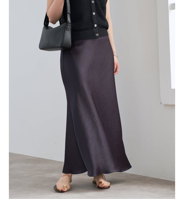 IENA「《追加10》ダブルサテンスカート」|スカート|