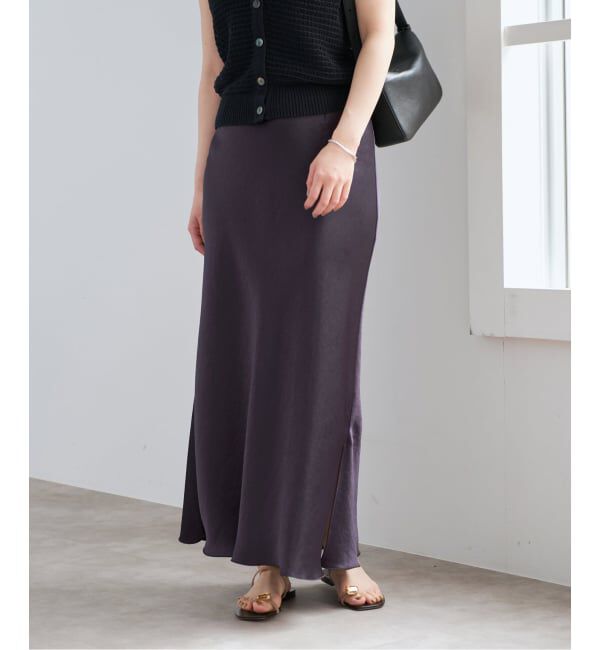 IENA「《追加10》ダブルサテンスカート」|スカート|