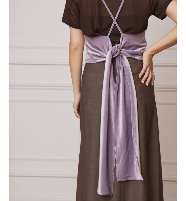 IENA LA BOUCLE「IENA LA BOUCLE トリアセベロアキャミソール」|キャミソール|