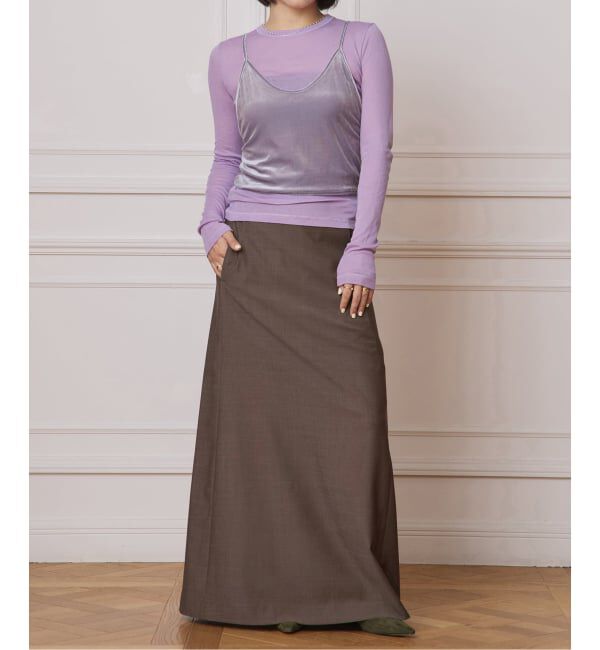 IENA LA BOUCLE「IENA LA BOUCLE トリアセベロアキャミソール」|キャミソール|