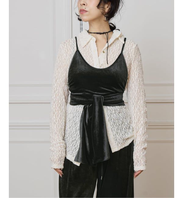 IENA LA BOUCLE「IENA LA BOUCLE トリアセベロアキャミソール」|キャミソール|