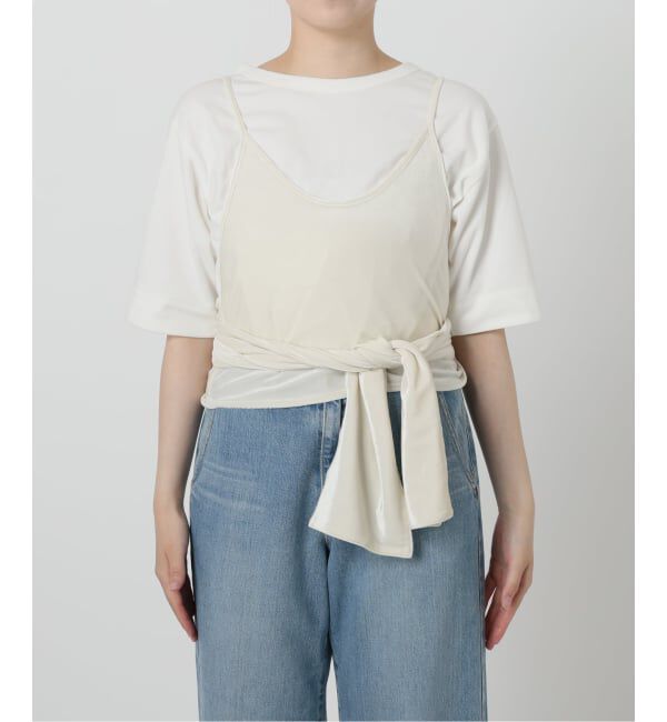 IENA LA BOUCLE「IENA LA BOUCLE トリアセベロアキャミソール」|キャミソール|