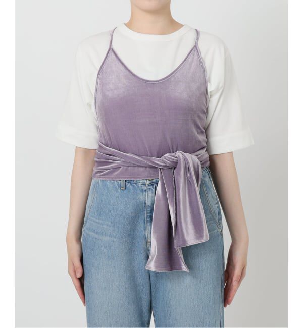 IENA LA BOUCLE「IENA LA BOUCLE トリアセベロアキャミソール」|キャミソール|