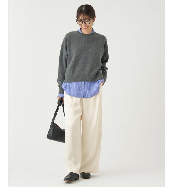 IENA「ウォッシャブル アセテートツイルタックパンツ」|その他|