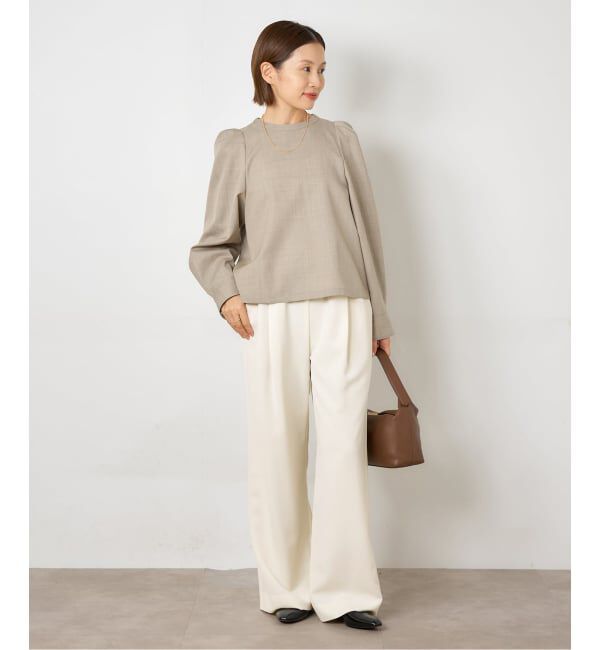 IENA「ウォッシャブル アセテートツイルタックパンツ」|その他|