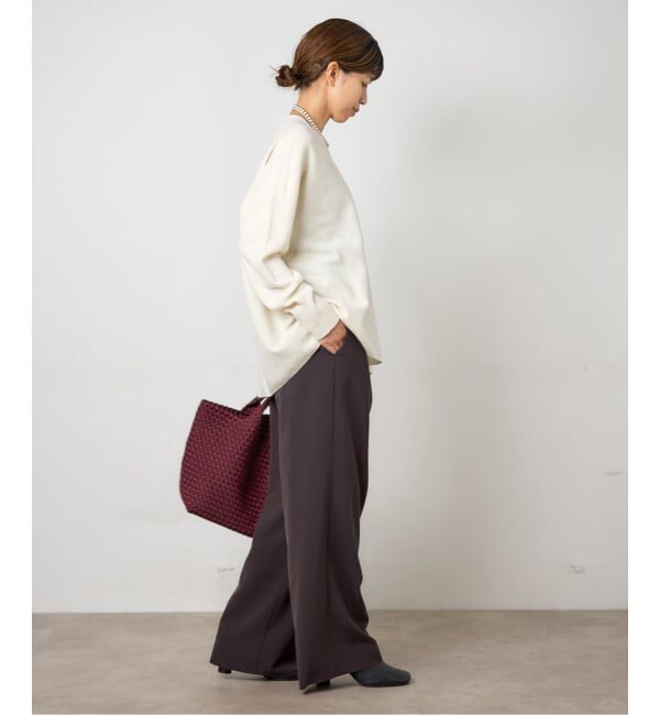 IENA「ウォッシャブル アセテートツイルタックパンツ」|その他|