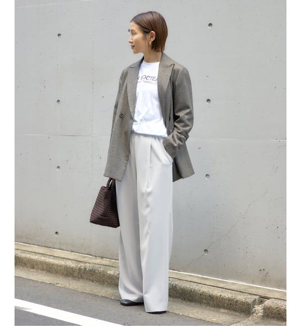 IENA「ウォッシャブル アセテートツイルタックパンツ」|その他|