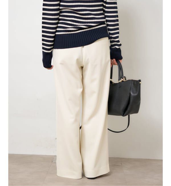 IENA「ウォッシャブル アセテートツイルタックパンツ」|その他|