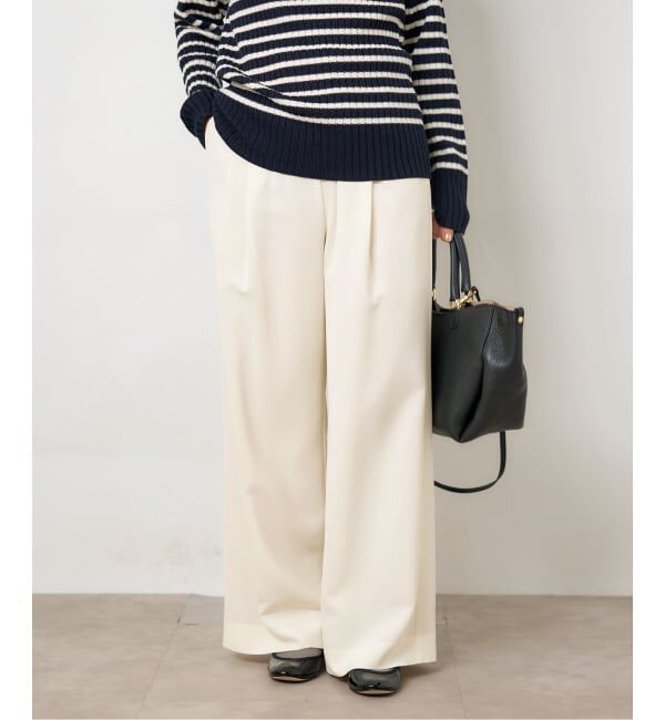 IENA「ウォッシャブル アセテートツイルタックパンツ」|その他|