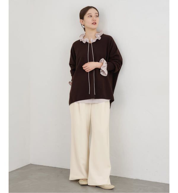 IENA「ウォッシャブル アセテートツイルタックパンツ」|その他|