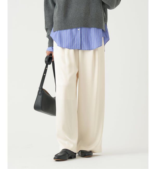 IENA「ウォッシャブル アセテートツイルタックパンツ」|その他|