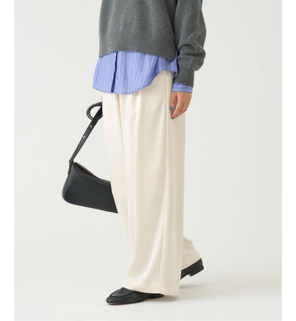 IENA「ウォッシャブル アセテートツイルタックパンツ」|その他|