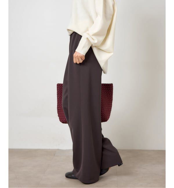 IENA「ウォッシャブル アセテートツイルタックパンツ」|その他|