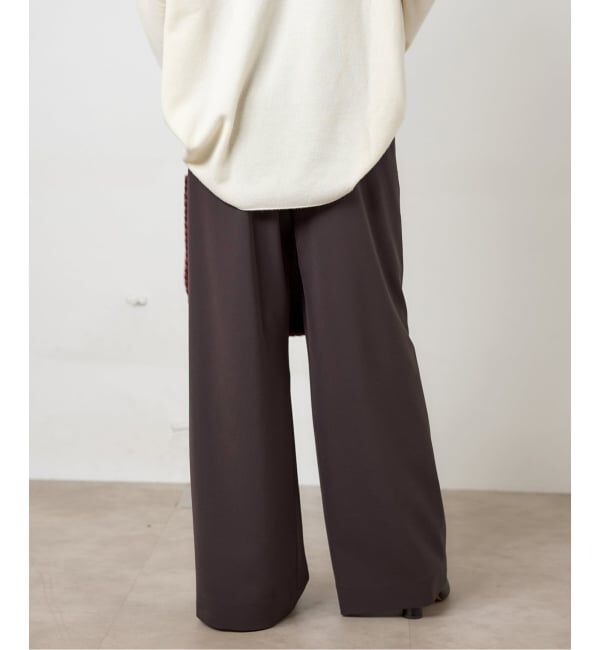 IENA「ウォッシャブル アセテートツイルタックパンツ」|その他|