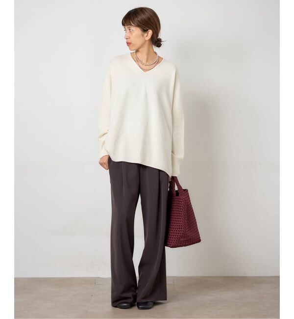 IENA「ウォッシャブル アセテートツイルタックパンツ」|その他|