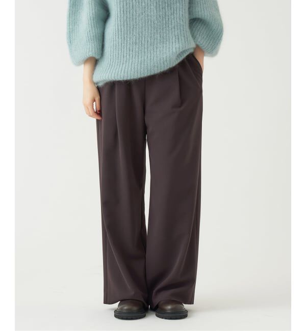 IENA「ウォッシャブル アセテートツイルタックパンツ」|その他|
