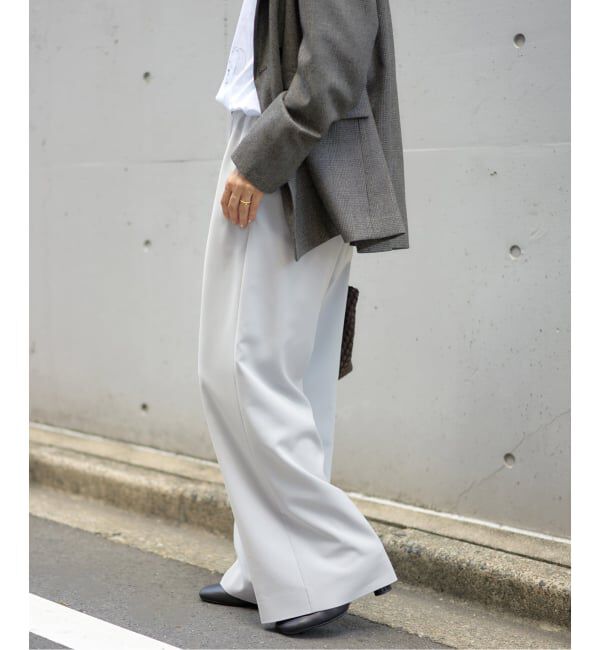 IENA「ウォッシャブル アセテートツイルタックパンツ」|その他|