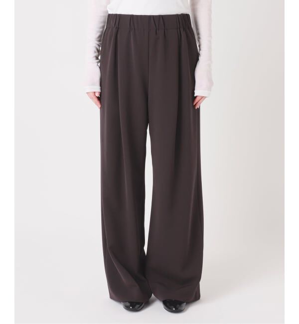 IENA「ウォッシャブル アセテートツイルタックパンツ」|その他|