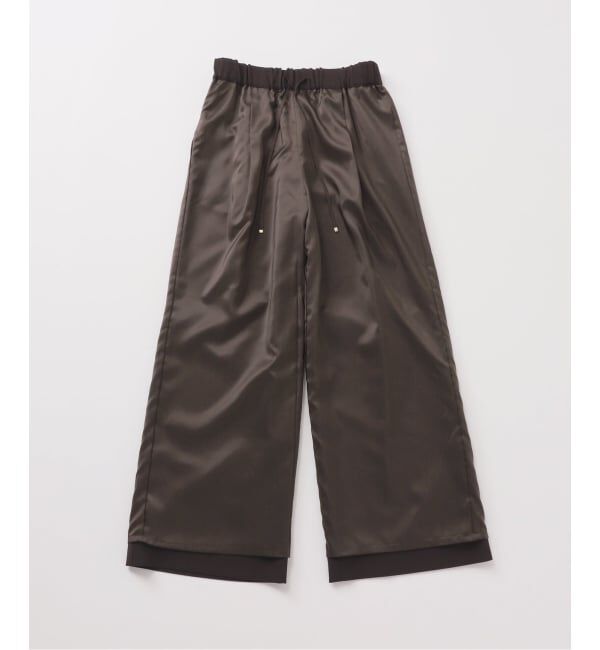 IENA「ウォッシャブル アセテートツイルタックパンツ」|その他|