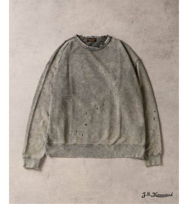 J.S.Homestead「J.S.Homestead / パシフィック 裏毛 ダメージ スウェット」|スウェット・ジャージ|グレーB