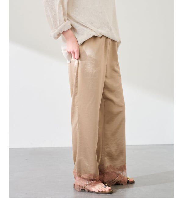 FRAMeWORK「≪予約≫ONIT/オニット 別注レースイージーパンツ」|その他|ベージュ