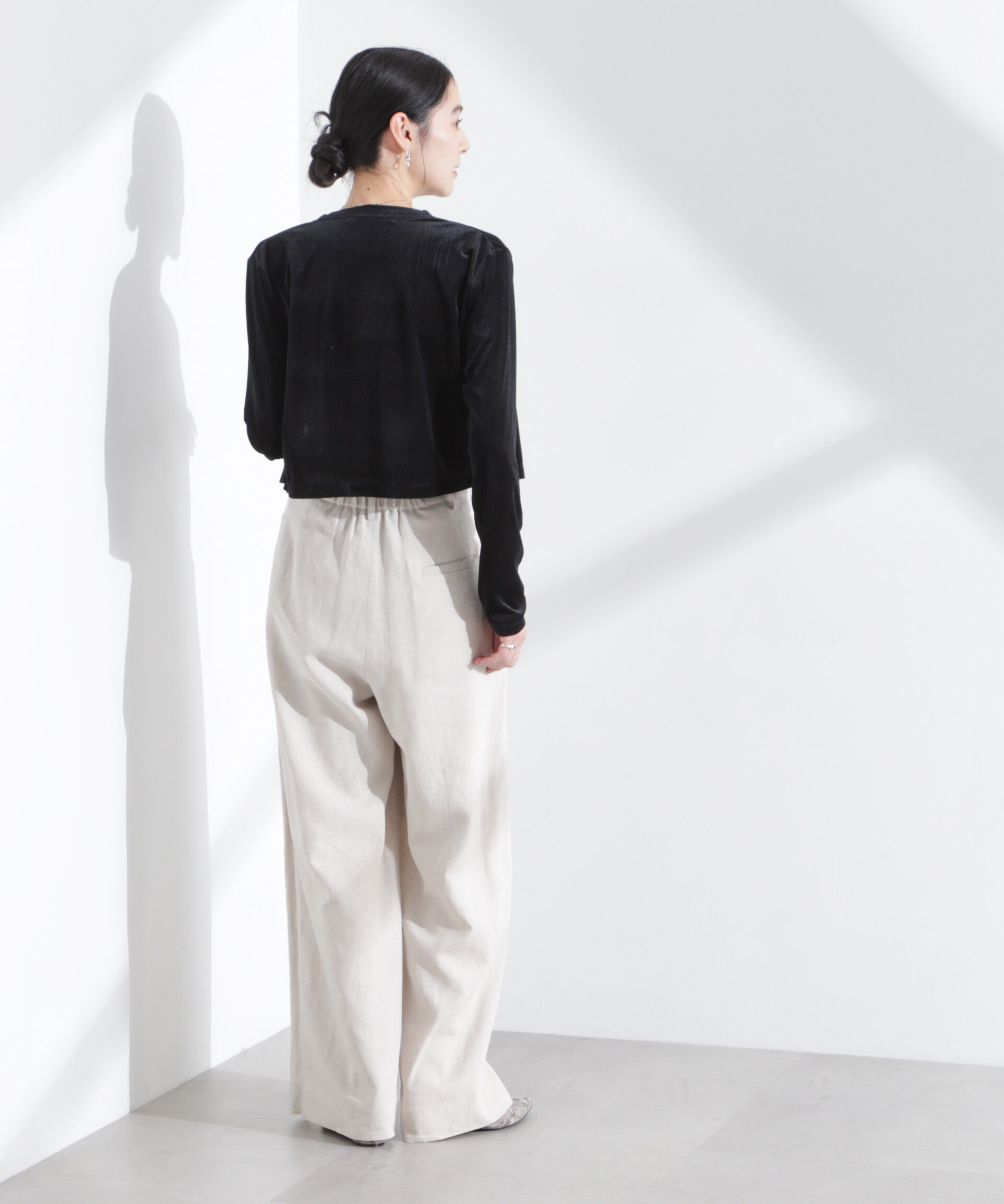 nano･universe「シアーベロアメニーボタンカーディガン」|Tシャツ・カットソー|