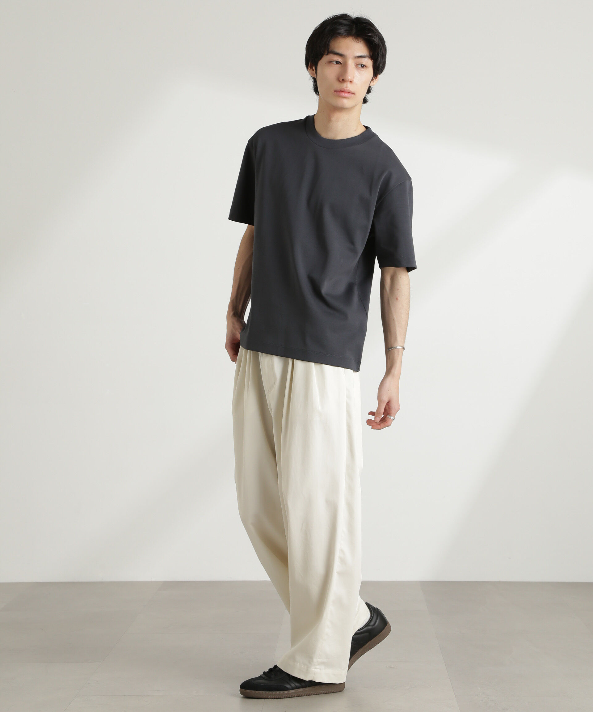 nano･universe「ダブルスムースクルーネックBIGTシャツ 半袖」|Tシャツ・カットソー|