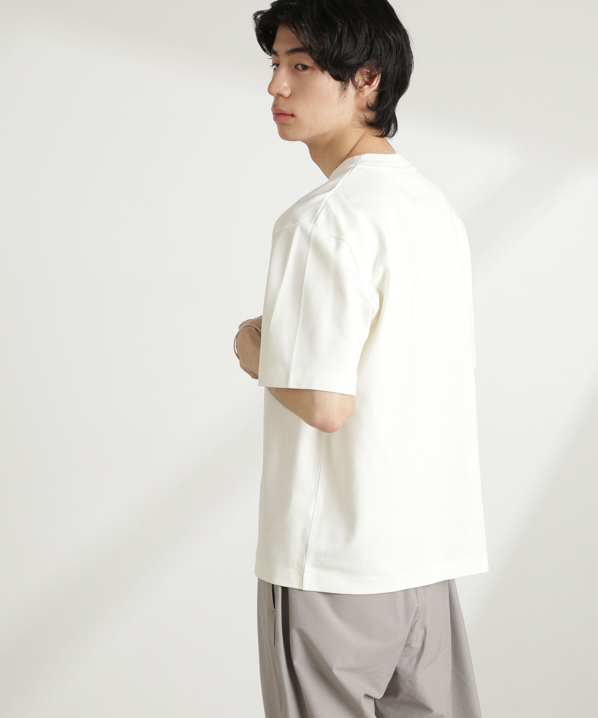 nano･universe「ダブルスムースクルーネックBIGTシャツ 半袖」|Tシャツ・カットソー|