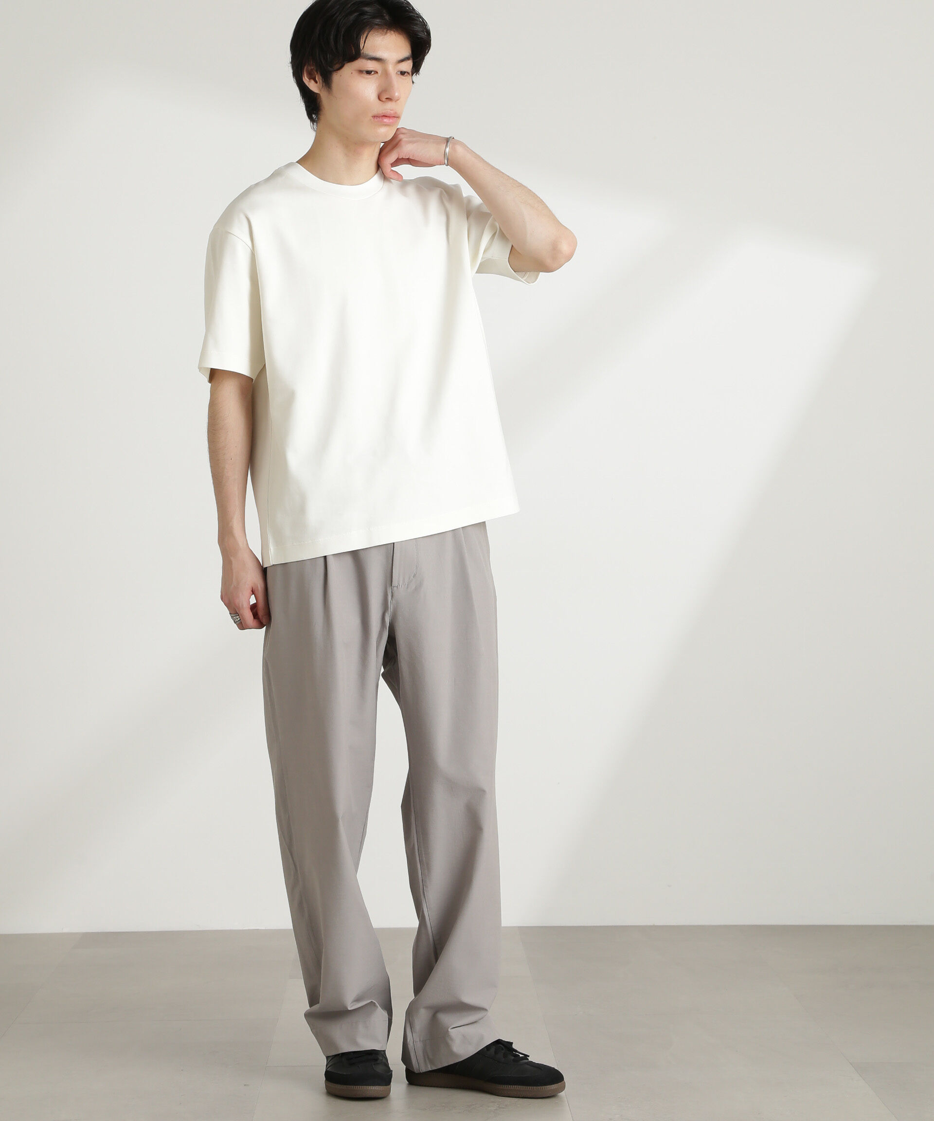 nano･universe「ダブルスムースクルーネックBIGTシャツ 半袖」|Tシャツ・カットソー|