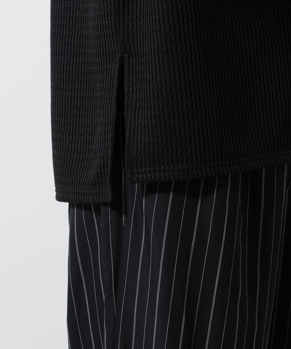 nano･universe「ジャガードニットソーTシャツ 半袖(セットアップ可)」|Tシャツ・カットソー|